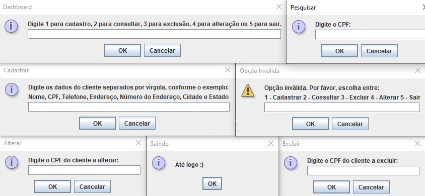 Java CRUD Application Screenshot