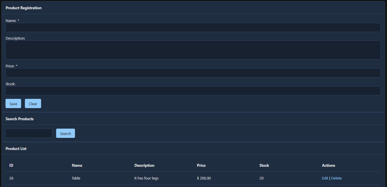 Online Selling Fullstack Demo Screenshot